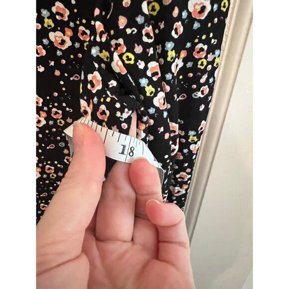 Sactuary Women's XS Ditsy Floral Print Black Pink Long Sleeve Shirt Blouse - Picture 10 of 13